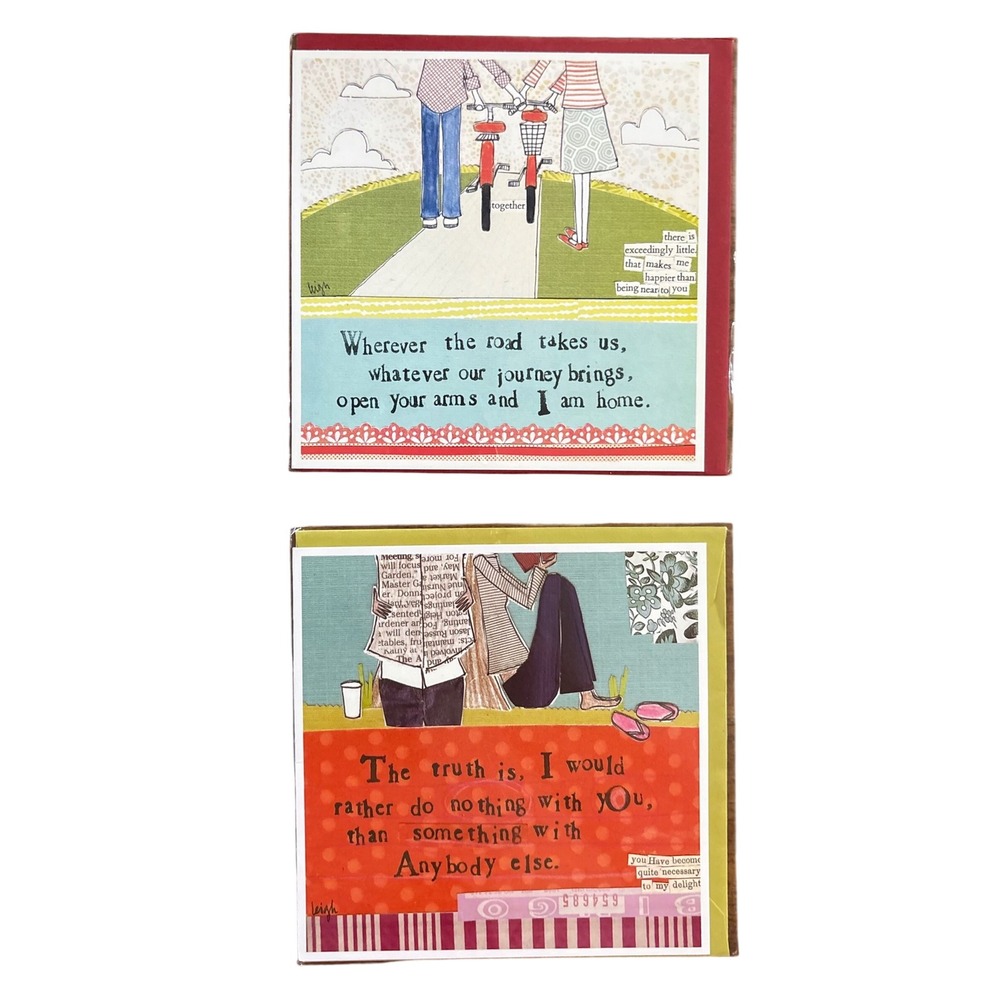2 Curly Girl Design Greeting Cards Love Romance Friendship‎ Soulmate  Valentines